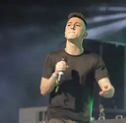 Zak Abel performing during the 2014 Glastonbury Festival