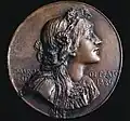 Medal, c. 1885, alloy, 11.5&nbsp;cm, British Museum, Museum number 1887,0209.2