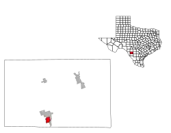 Location of Crystal City, Texas