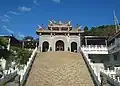 The curved staircase in front of the Chunyang Hall of Zhinan Temple
