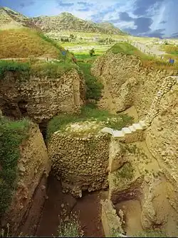The Tower of Jericho was built at the end of Pre-Pottery Neolithic A, c. 8000&nbsp;BCE.