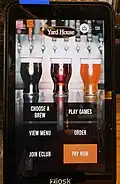 Ziosk vertical machine at Yard House restaurant (2025)