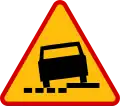 A-31 "dangerous shoulder" – version placed on the left side