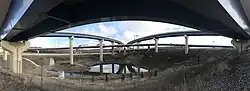 The Rebuilt Milwaukee Zoo Interchange in the year 2025 looking towards 84th street in West Allis in 2025 taken on a Kodak PixPro FZ45