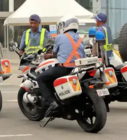 Police motorbike in Port Moresby