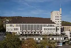 Community hall (Kirchgemeindehaus Haus für das Volk) at the Limmat, locality of the Zentrum für Migrationskirchen