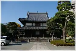 Edo period (1600-1868) Daiyū Hōden of Zuishō-ji in Tokyo, Japan. Built in 1757.