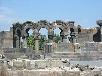 Zvartnots Cathedral ruins, Vagarshapat, Nerses III the Builder, 643-652[150]