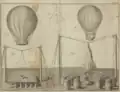 Plate II, Illustrating the chemical apparatus and balloons used for hydrogen generation