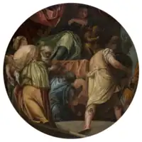 circular painting with multiple figures