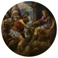circular painting with multiple figures