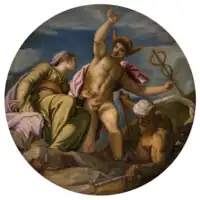 circular painting with multiple figures