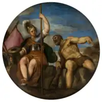 circular painting with multiple figures
