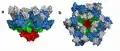 Xray structure of Lactococcal phage p2 baseplate [1]
