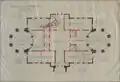 Plan of the 1st floor of the Palácio Monroe, 1924.