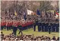 Nixon and Brandt on the South Lawn for Brandt's welcoming ceremony for Brandt on April 10, 1970.