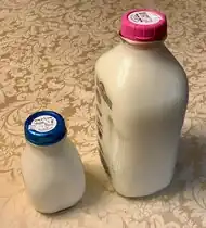 US pint and gallon returnable glass bottles