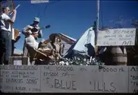 An Apex Club float celebrating singing and drinking, date unknown