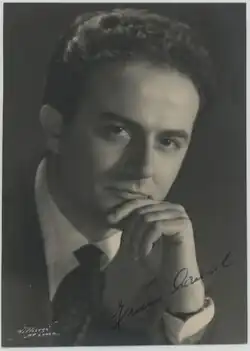 A black and white photograph of a man