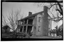 HABS image of the Benbow House in Oak Ridge, North Carolina.