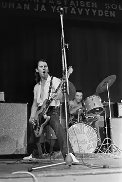 Hurriganes performing live at the Old Student House in Helsinki, (1973).