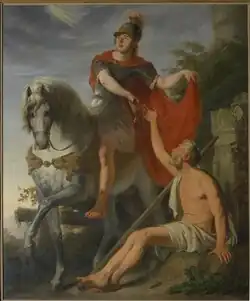 Martin of Tours giving his capellanu cape, from where the field of chaplaincy got its name from.