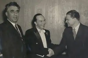 Claudio Santoro at center with Aram Khachaturian in 1955