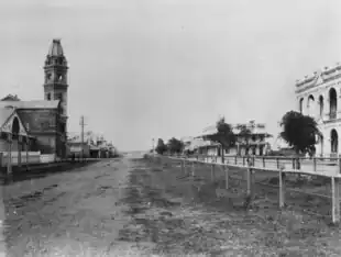 Bourbong Street Bundaberg, circa 1890