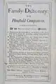 The family-dictionary : or, Household companion, 1705