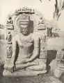 Buddha sculpture at Ghenjan in British India.