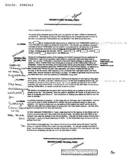 Memo celebrating the launch of TURBULENCE, Mentions TURMOIL, TUTELAGE, XKEYSCORE, and TAO
