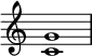 {
\override Score.TimeSignature
#'stencil = ##f
\relative c' {
\time 4/4
\set Score.tempoHideNote = ##t \tempo 1 = 20
<c g'>1
}
}