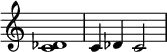 {
\override Score.TimeSignature
#'stencil = ##f
\relative c' {
\time 4/4
\set Score.tempoHideNote = ##t \tempo 4 = 90
<c des>1 | c4 des c2
}
}