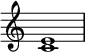 {
\override Score.TimeSignature
#'stencil = ##f
\relative c' {
\time 4/4
\set Score.tempoHideNote = ##t \tempo 1 = 20
<c e>1
}
}