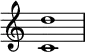 {
\override Score.TimeSignature
#'stencil = ##f
\relative c' {
\time 4/4
\set Score.tempoHideNote = ##t \tempo 1 = 20
<c d'>1
}
}