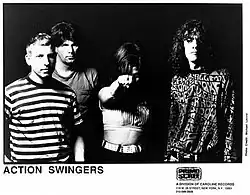 1990 lineup. L-R: Pete Shore, Bob Bert, Julia Cafritz, Ned Hayden