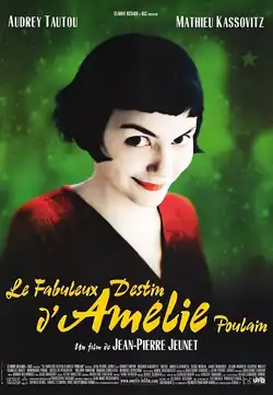 Against a bright green background is a young woman, wearing a red sweater. Her dark hair is cut into short bob and her lips are red and her skin pale. She smiles mischievously. The full title is included below in large yellow lettering.