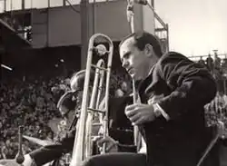 1966 Tony DiPardo Kansas City Chiefs Zing Band. from left Steve Cox, Arch Martin, and Bill Capell