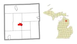 Location within Montmorency County