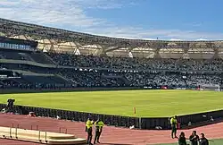 Fans await a friendly between Inter Milan and Atletico Madrid.