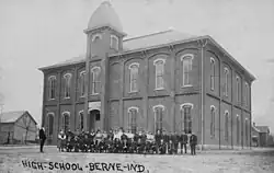 1st Berne High School Building (1888–1939; photo c.1908)
