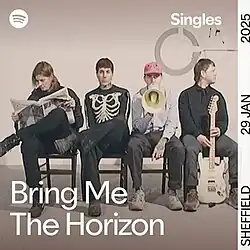 Cover artwork for Bring Me The Horizon's cover of Oasis' "Wonderwall", a still frame of its music video, which spoofs the original.