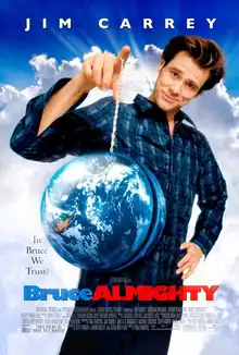 A man with the world hanging from his finger like a yoyo