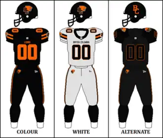 BC Lions uniforms