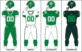 Saskatchewan Roughriders uniforms