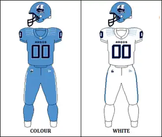 Toronto Argonauts uniforms