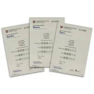 Sample Cambridge English: Young Learners certificates