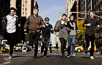 L to R: Antony Martin, Trent Grenell, Sean Kelleher, Steph Setz, Eddie Garven, Kyle Grenell Manhattan, October 2008