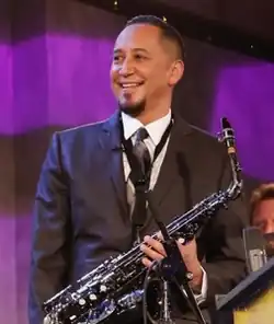 Escobedo performing on Jimmy Kimmel Live!