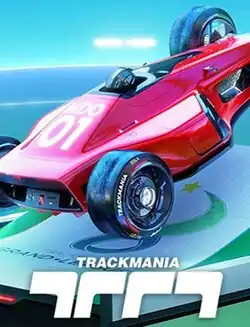 Racing car with stylised TM title